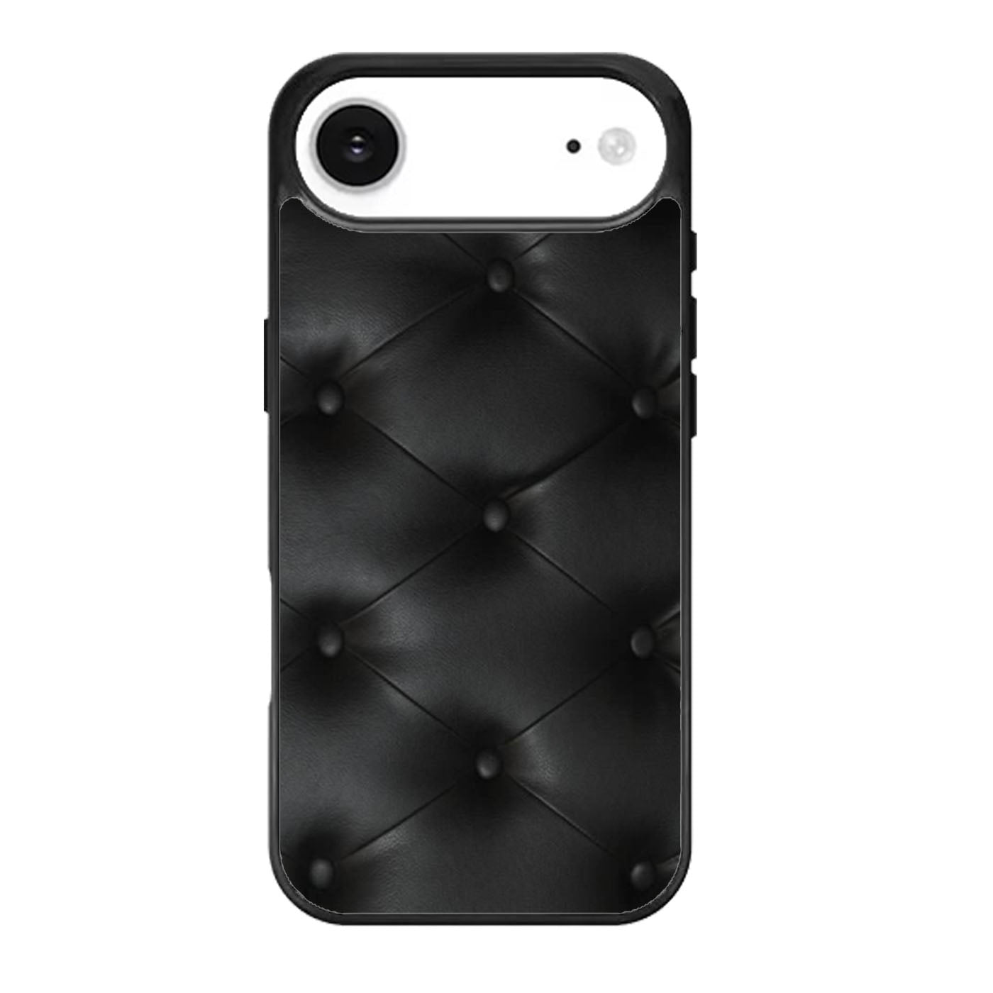 Black Leather Buttoned pattern printed iPhone Air Case