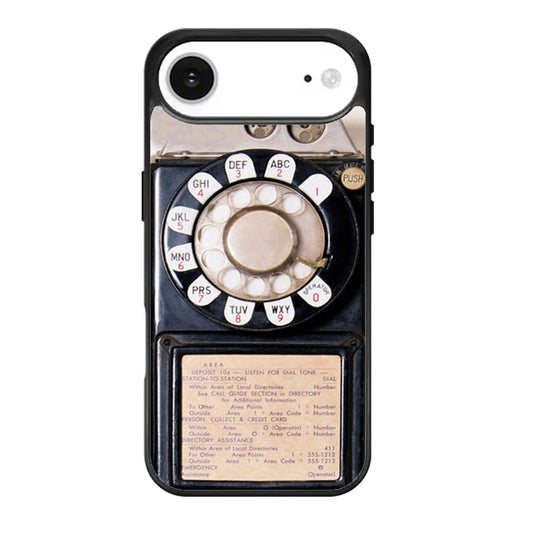 Black Retro Pay Phone iPhone Air Case