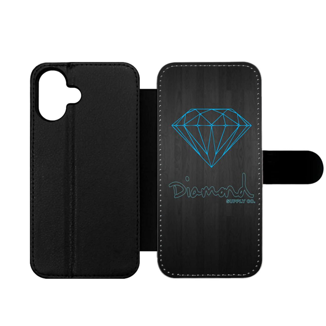 Blue Diamond Supply Co Dark Wood Wallet iPhone Case