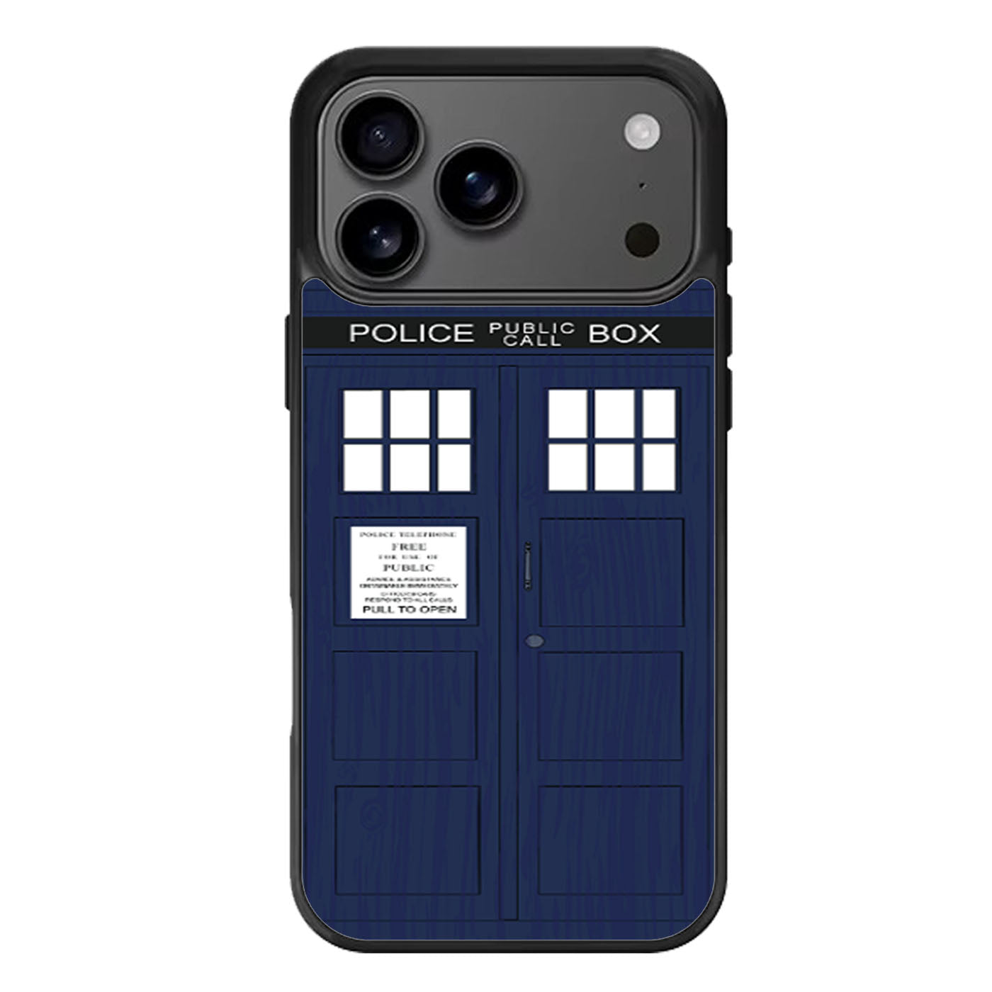 Blue Police Call Box Tardis iPhone 17 Pro Max Case