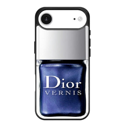 Blue Sapphire Faux Glitter Vernis Nail iPhone Air Case