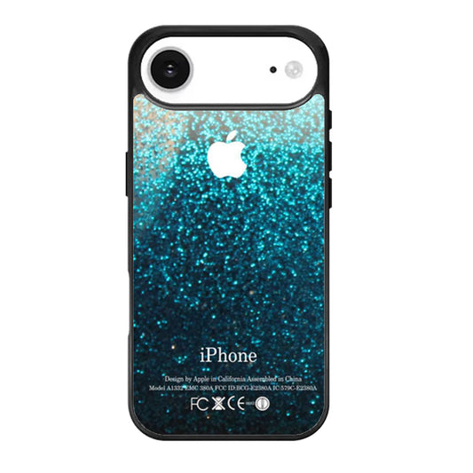 Blue Water Faux Glitter iPhone Air Case