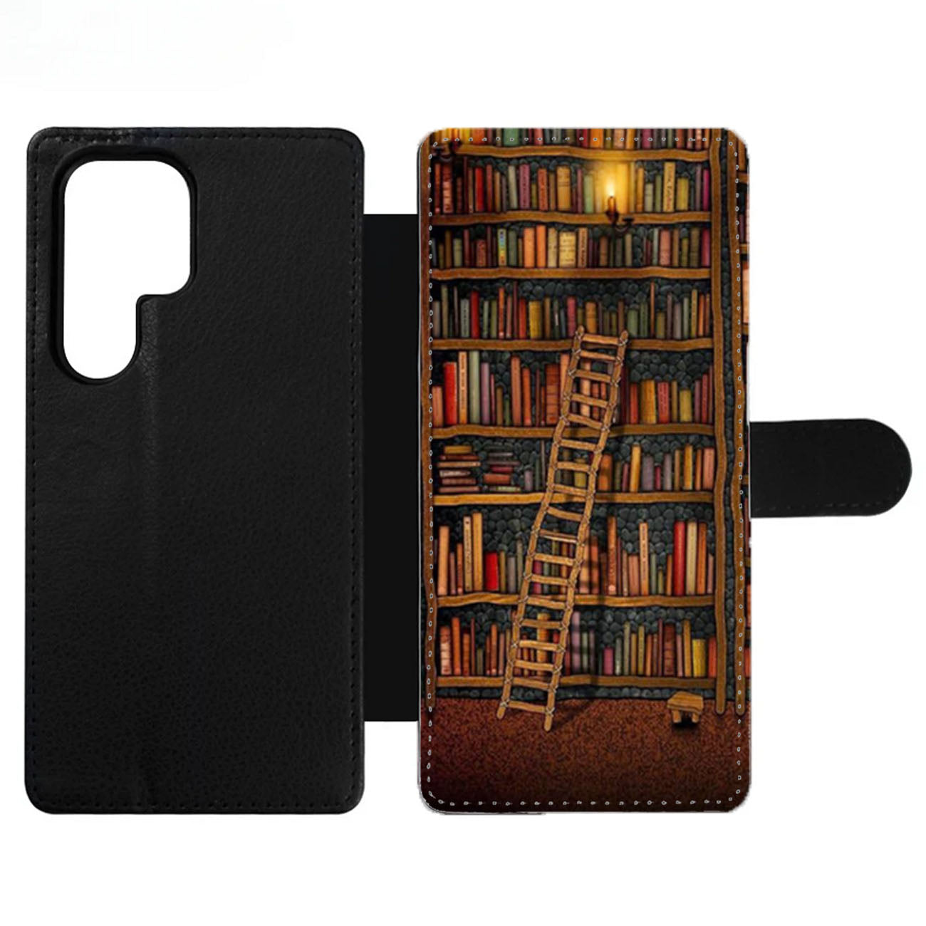 Bookshelves Design Paint Poster Art Wallet Samsung Case