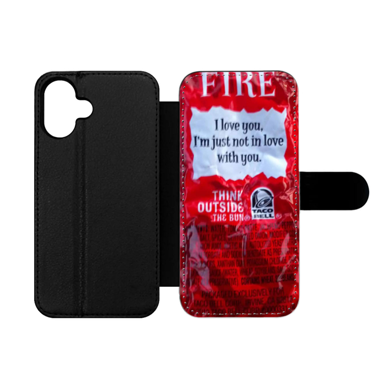 Border Sauce Fire Wallet iPhone Case