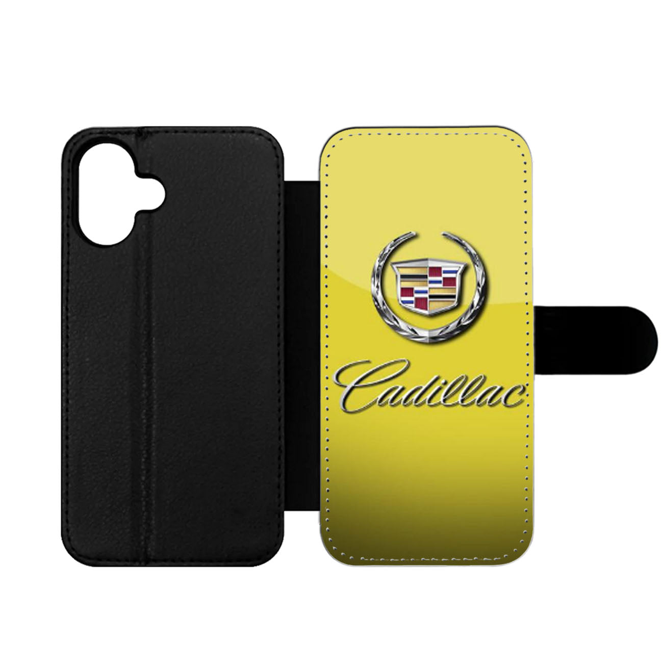 CADILLAC CAR LOGO YELLOW Wallet iPhone Case