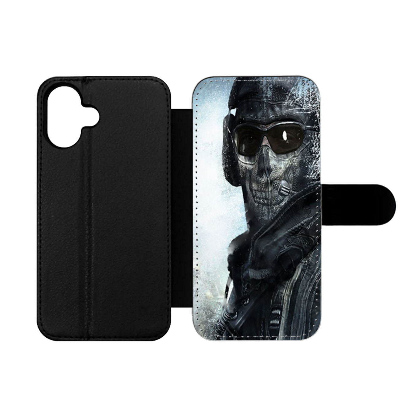 Call Of Duty Ghost Mask Wallet iPhone Case