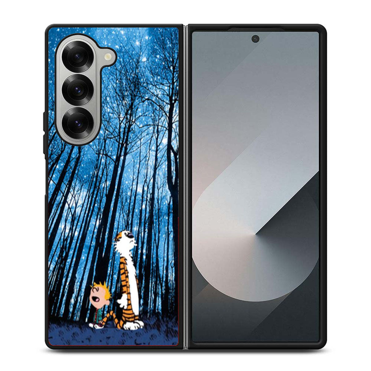 Calvin and Hobbes Forest Stargazing Samsung Z Fold 6 Case