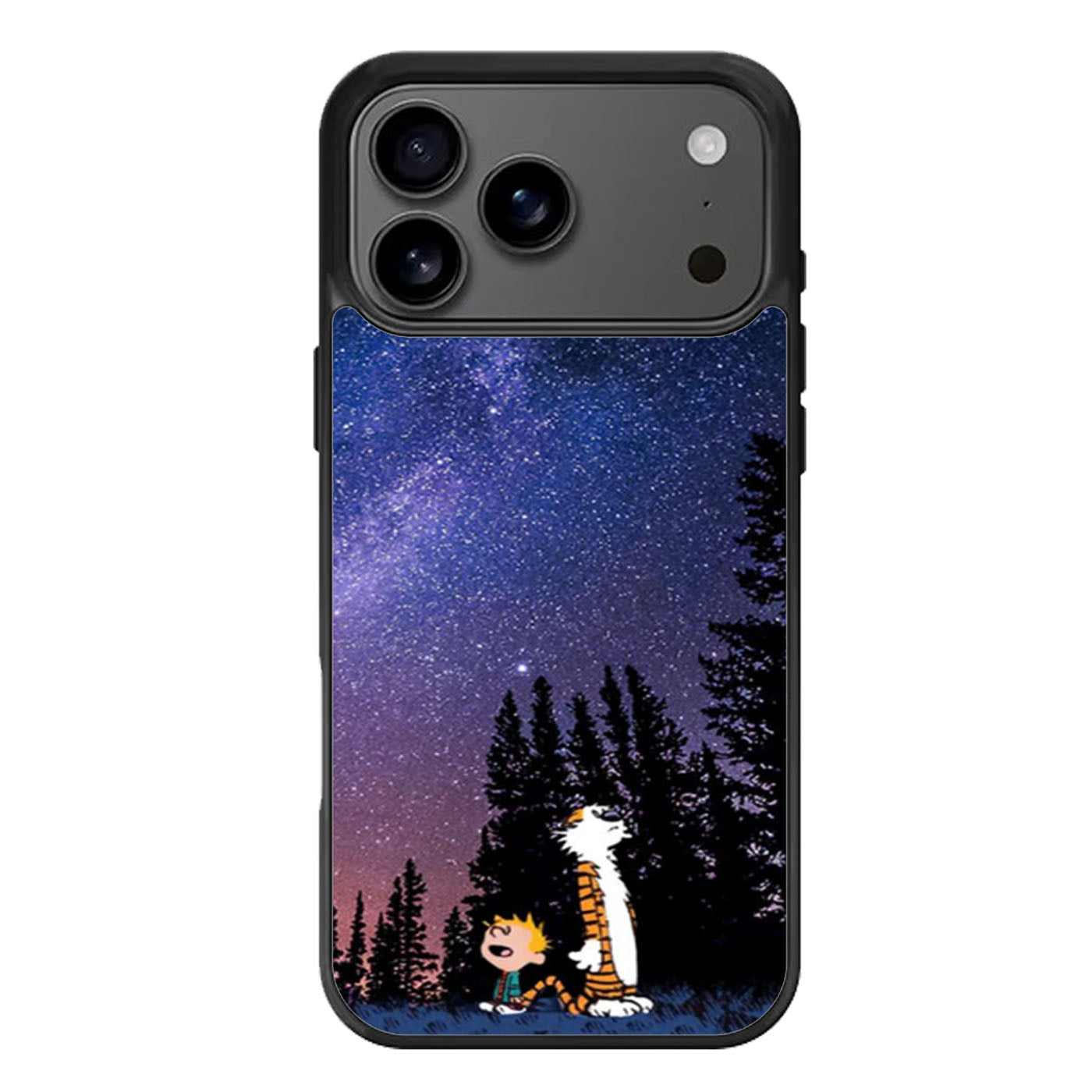 Calvin and Hobbes Stargazing Forest iPhone 17 Pro Max Case