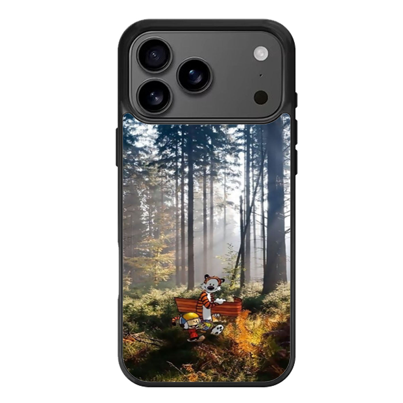 Calvin and Hobbes Through the Woods Forest iPhone 17 Pro Max Case