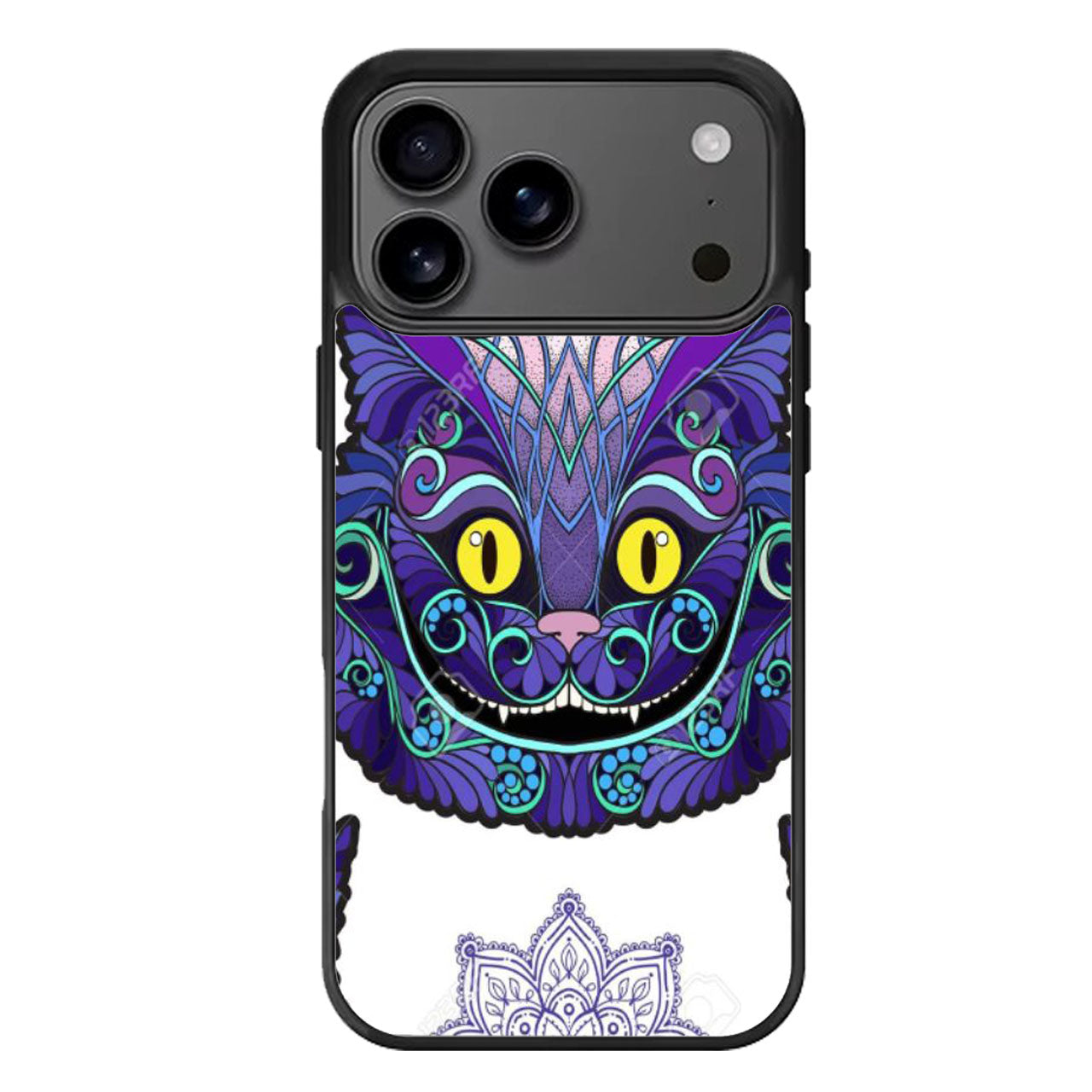 Cheshire Cat Pattern Head Alice iPhone 17 Pro Max Case