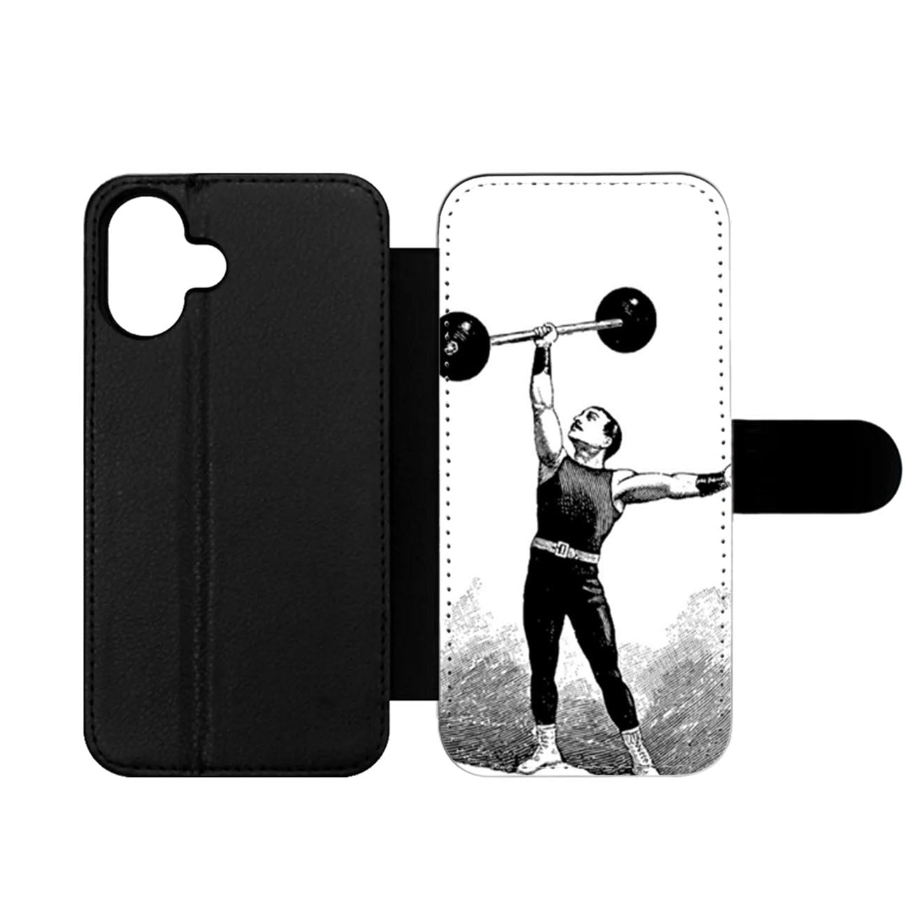 Circus Strongman Wallet iPhone Case