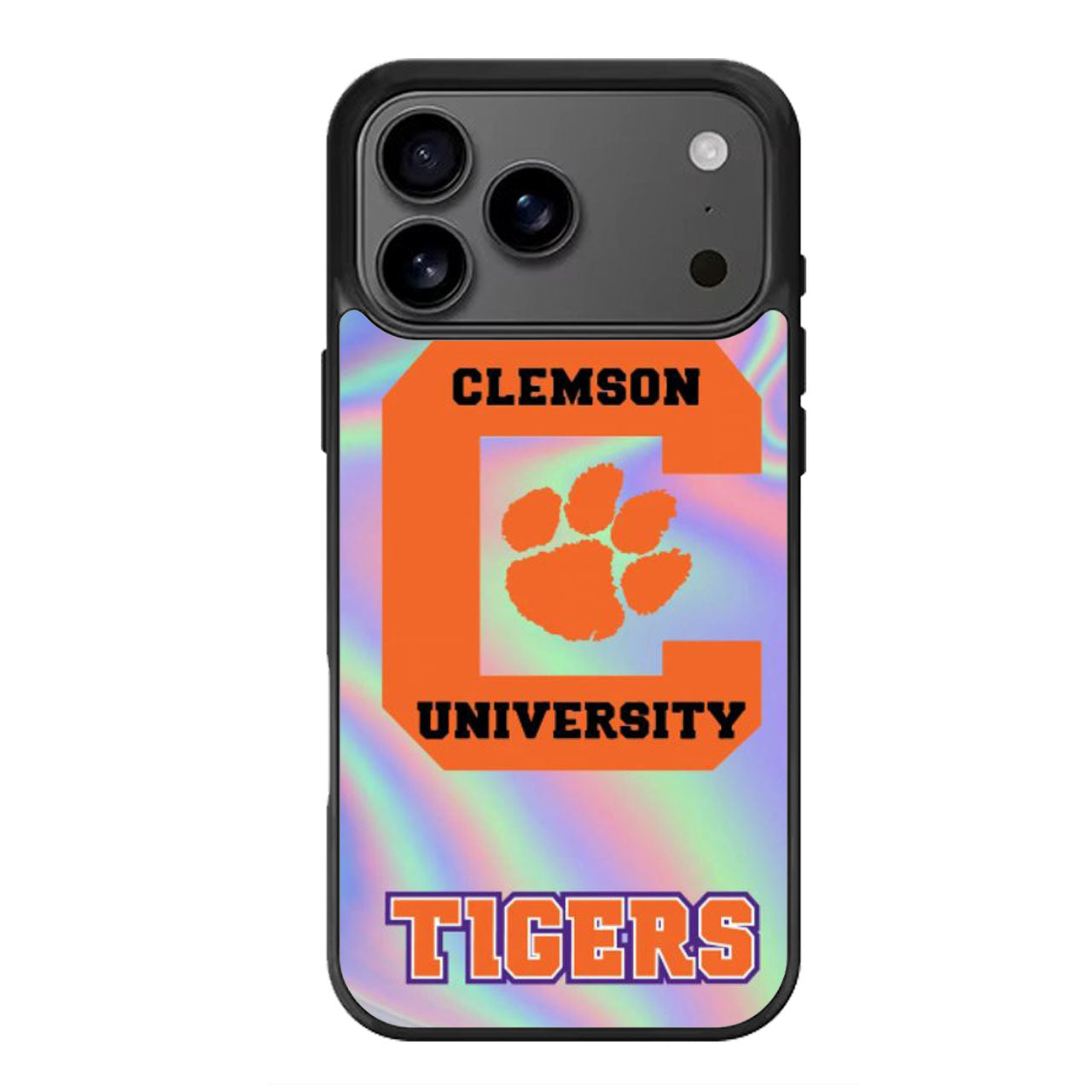 Clemson Tigers Holographic iPhone 17 Pro Max Case