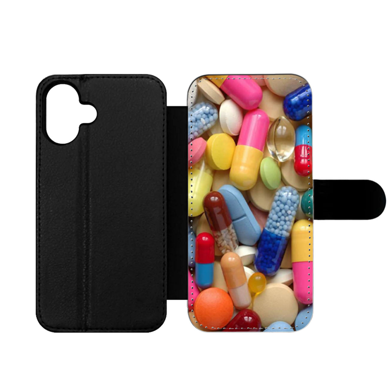 Colorful Pills Wallet iPhone Case