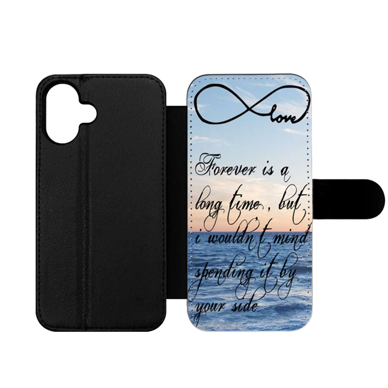 Cute Forever Love Infinity Wallet iPhone Case