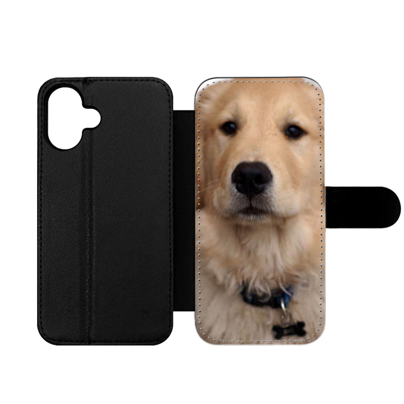Cute Golden Retriever Dog Wallet iPhone Case