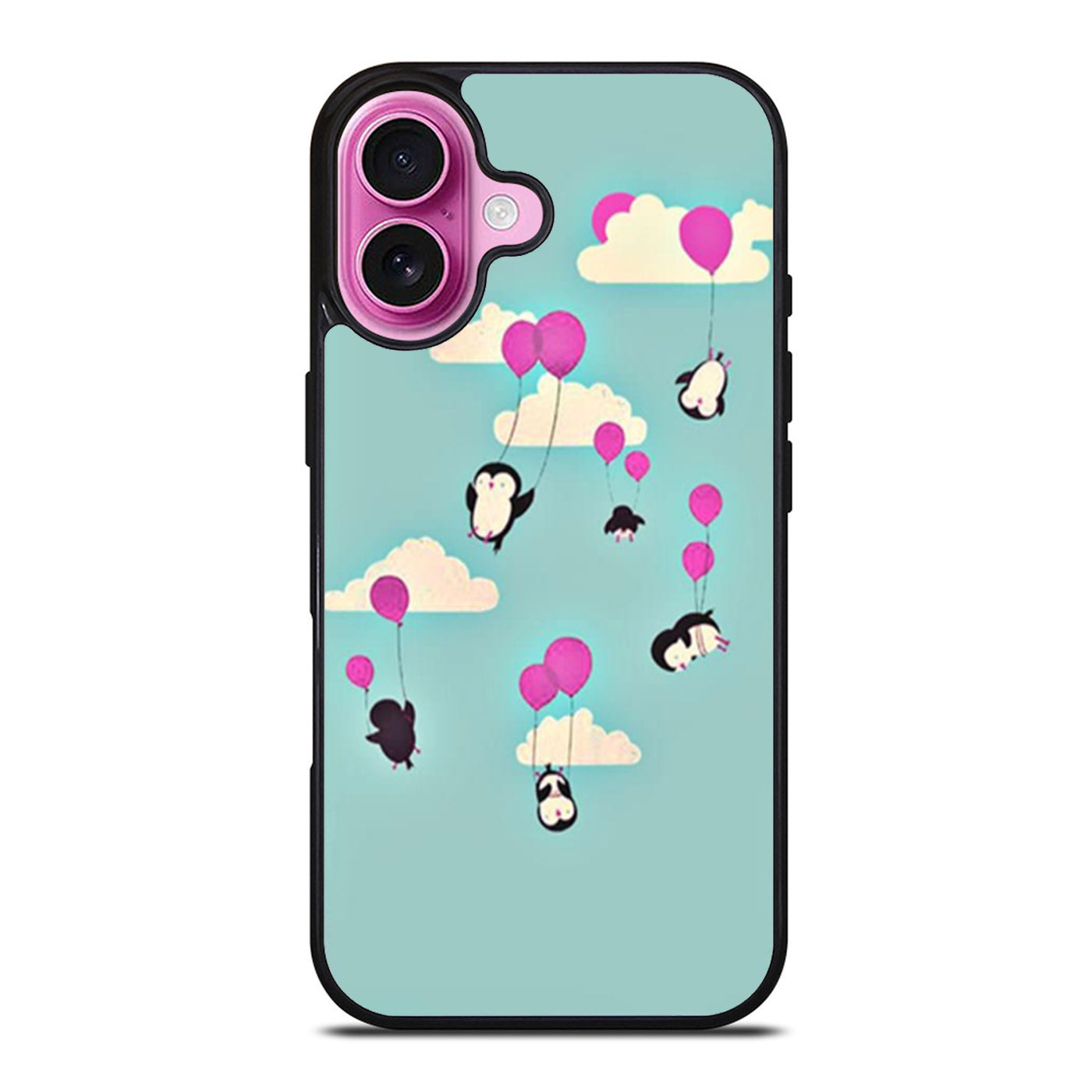 Cute Penguins And Balloons iPhone Case Cover