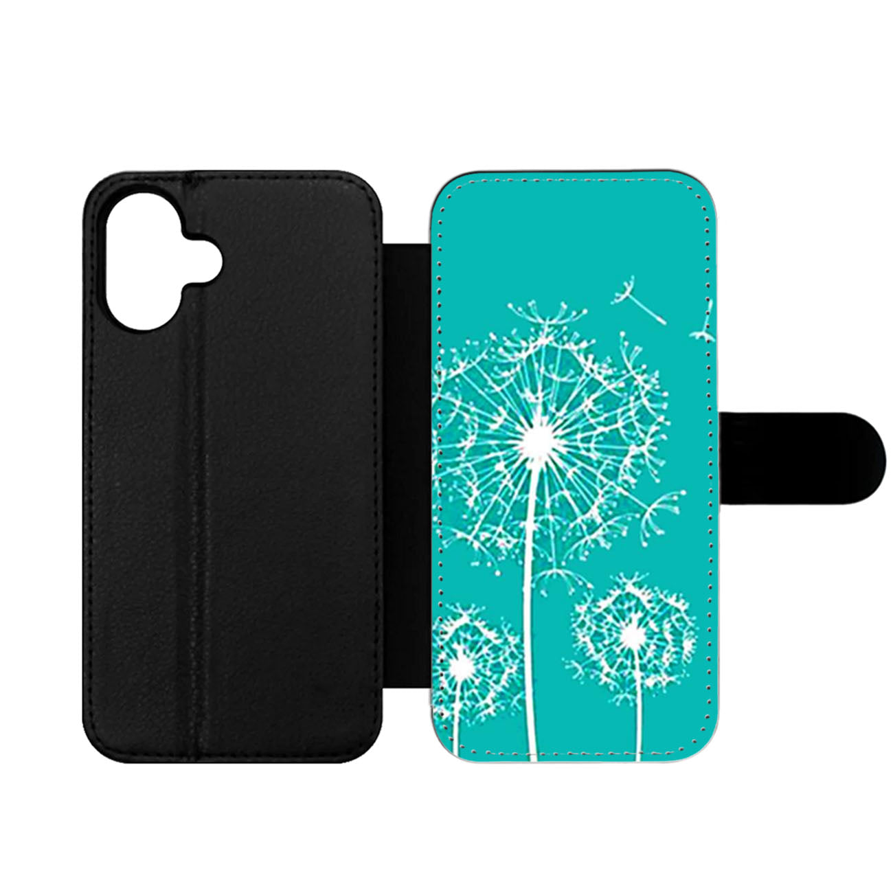 Dandelion Flowers On Tiffany Blue Wallet iPhone Case