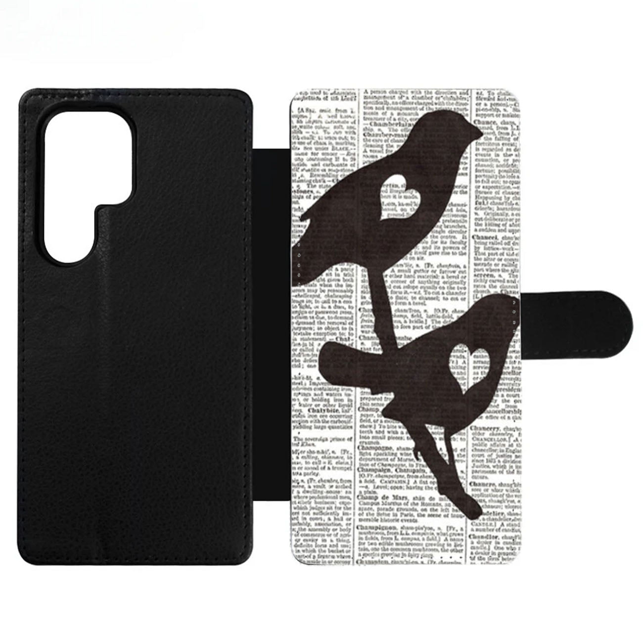 Dictionary Bird Love Wallet Samsung Case