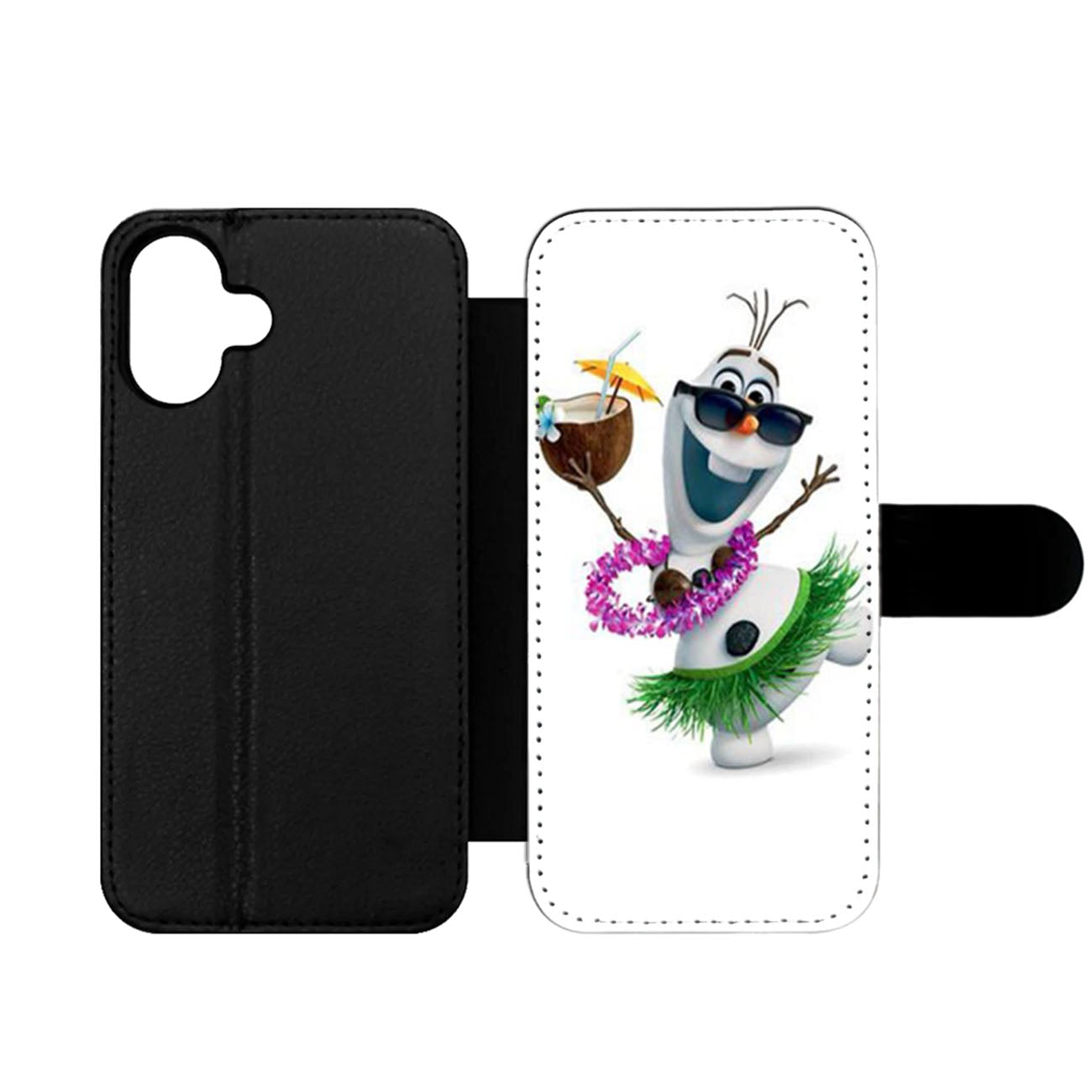 Disney Frozen Olaf Snowman Summer Time Hula Wallet iPhone Case