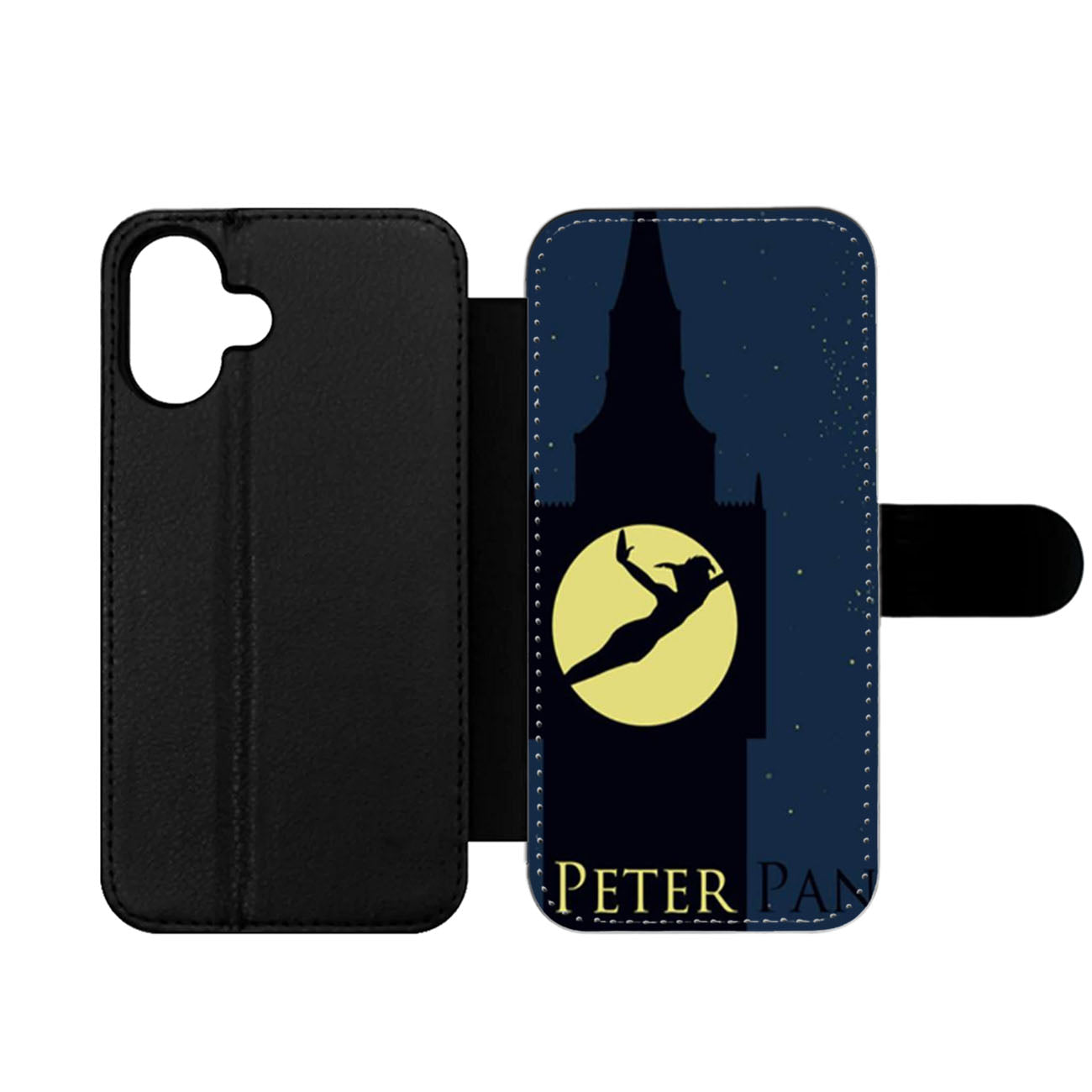 Disney Peter Pan Black Blue Wallet iPhone Case