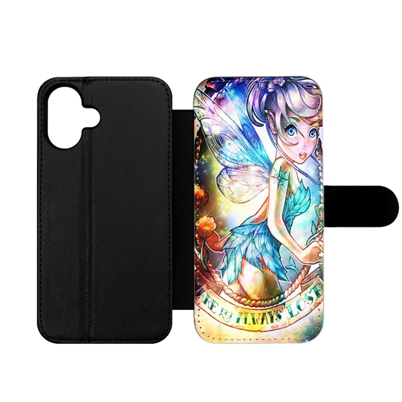 Disney Princess Tinker Bell Galaxy Nebula Wallet iPhone Case