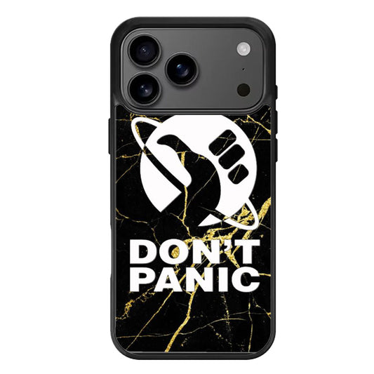 Dont Panic Black Marble iPhone 17 Pro Max Case