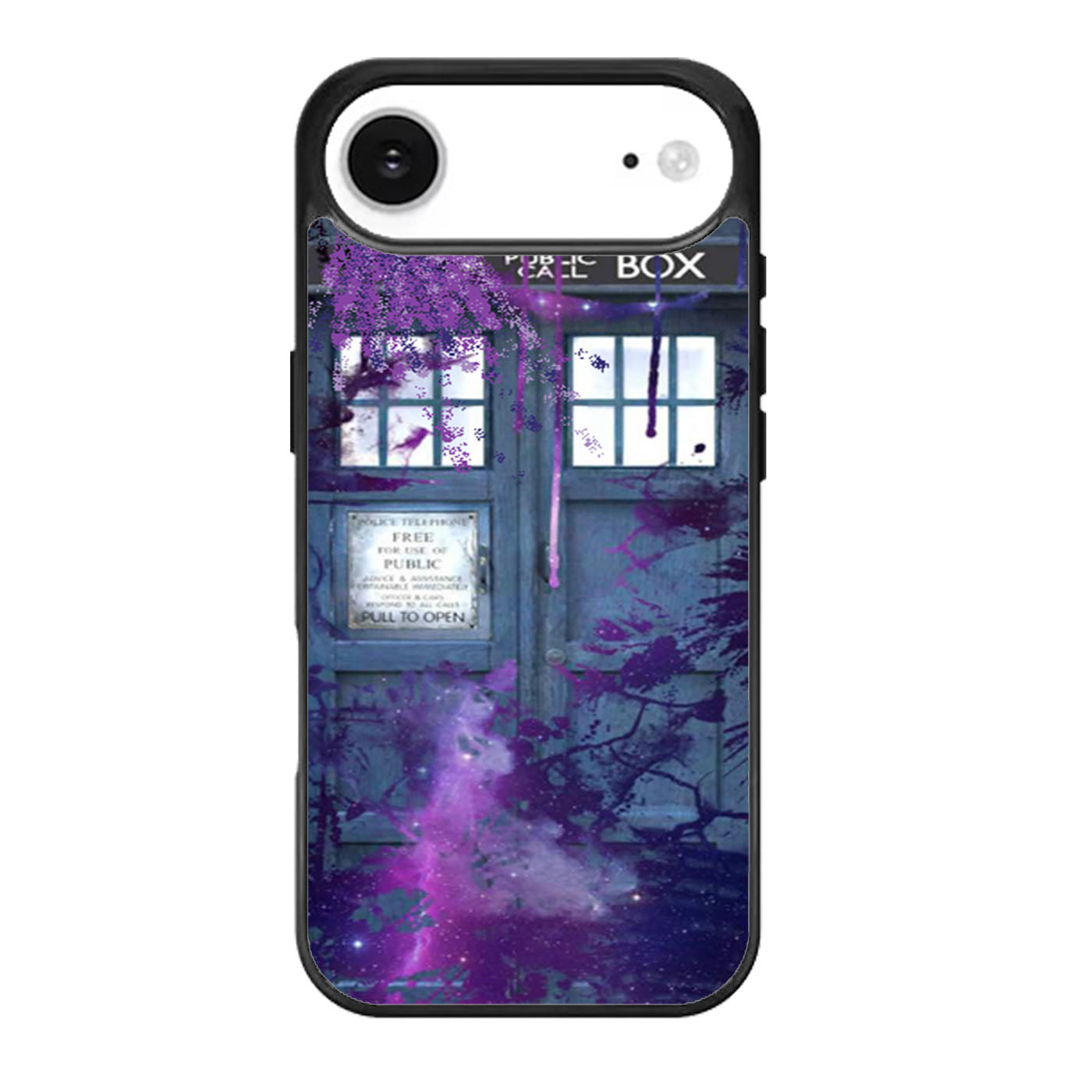 Dr Who Tardis Police Box Galaxy Nebula Two iPhone Air Case