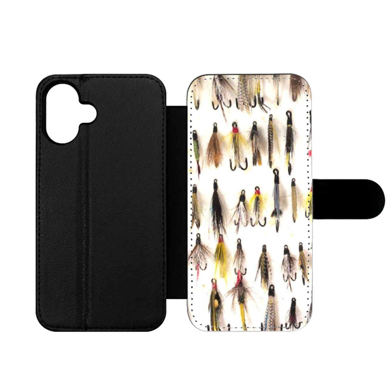 Dry Fly Fishing Lures Wallet iPhone Case