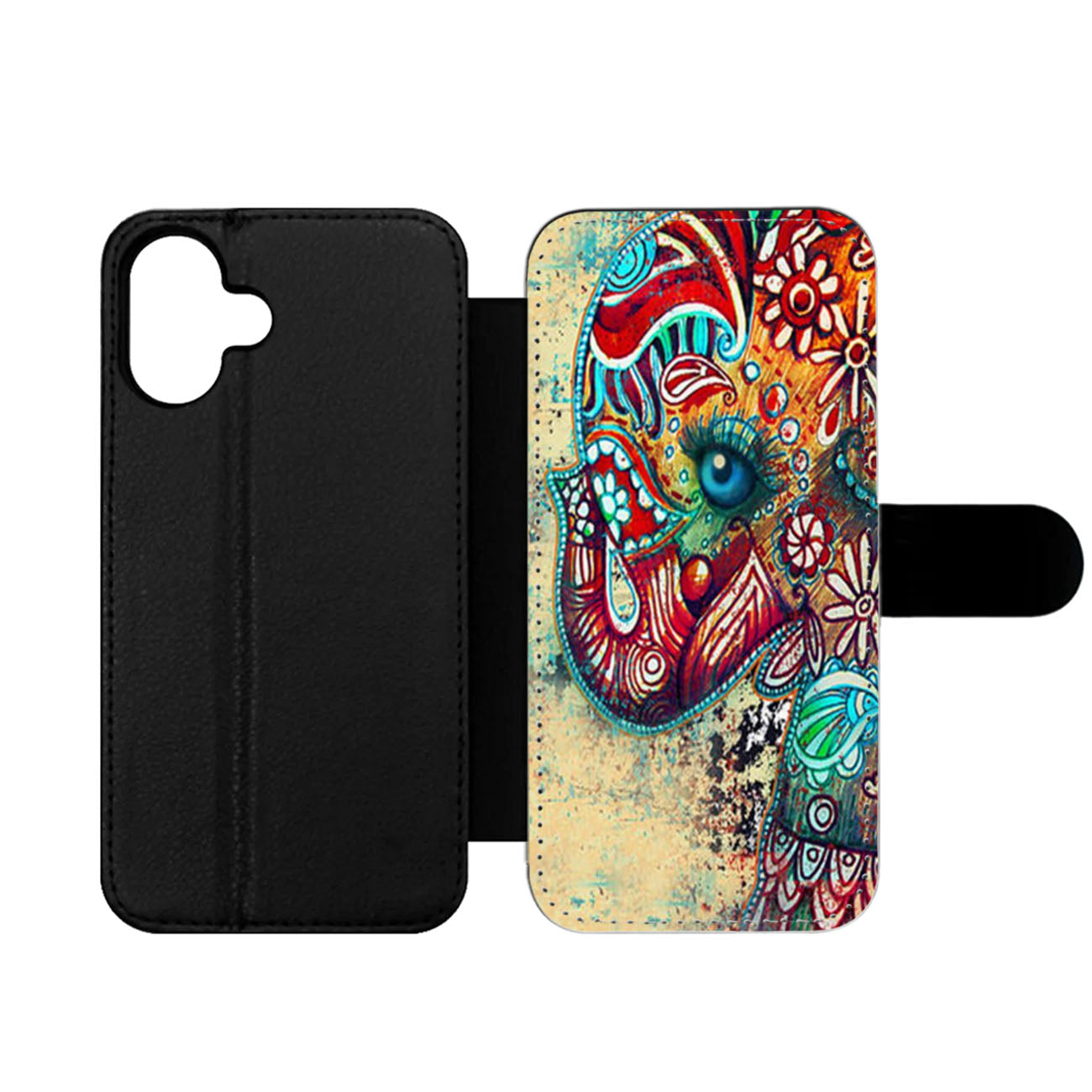 Elephant Art Wallet iPhone Case