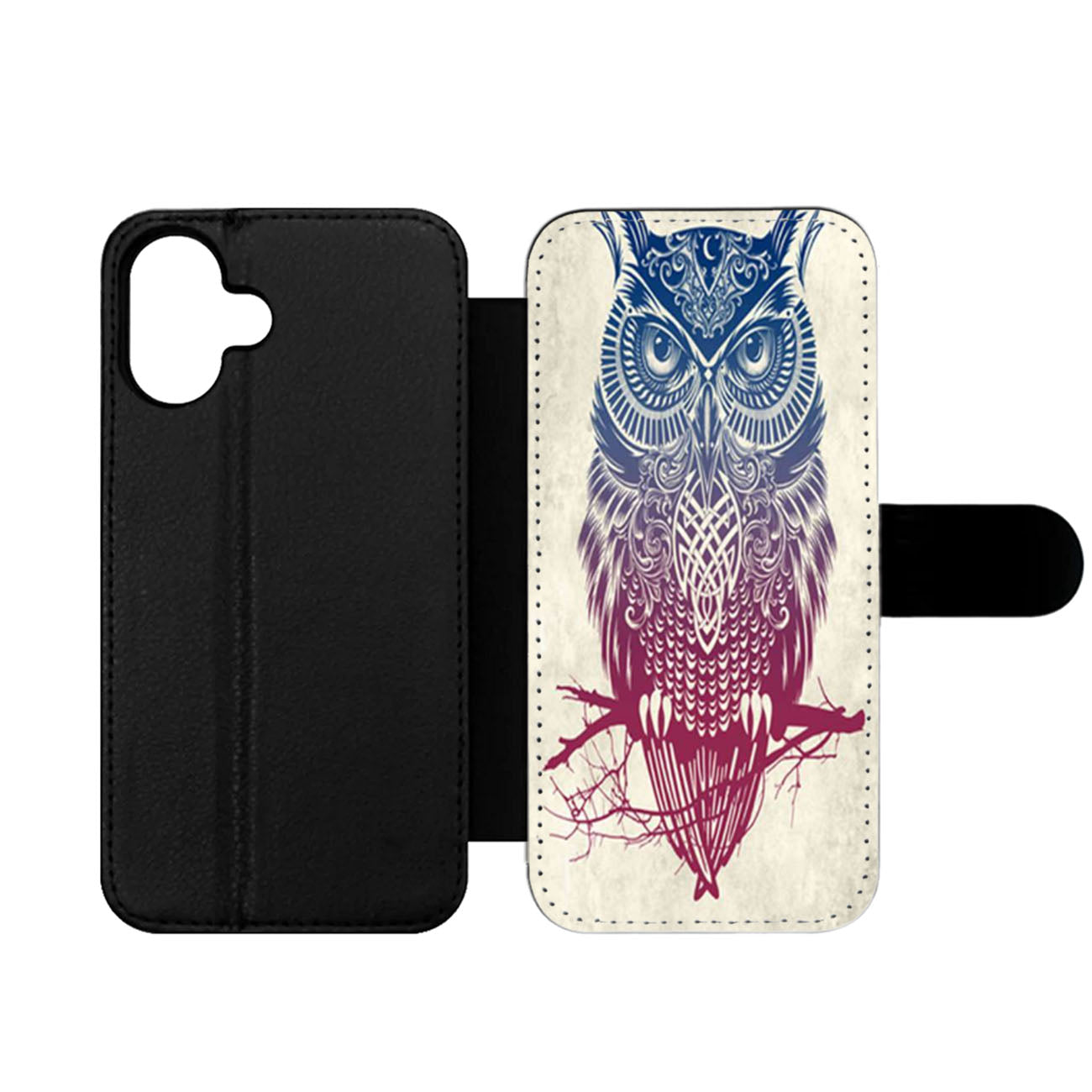 Evening Warrior Owl Wallet iPhone Case