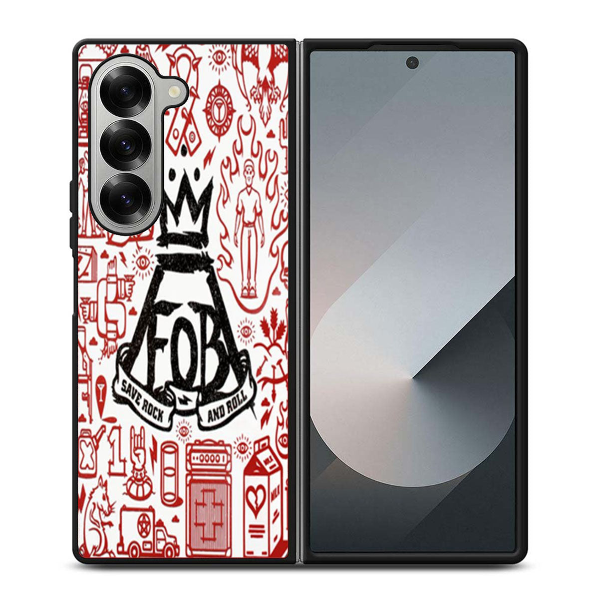 Fall Out Boy Fan Page Collage Music Samsung Z Fold 6 Case