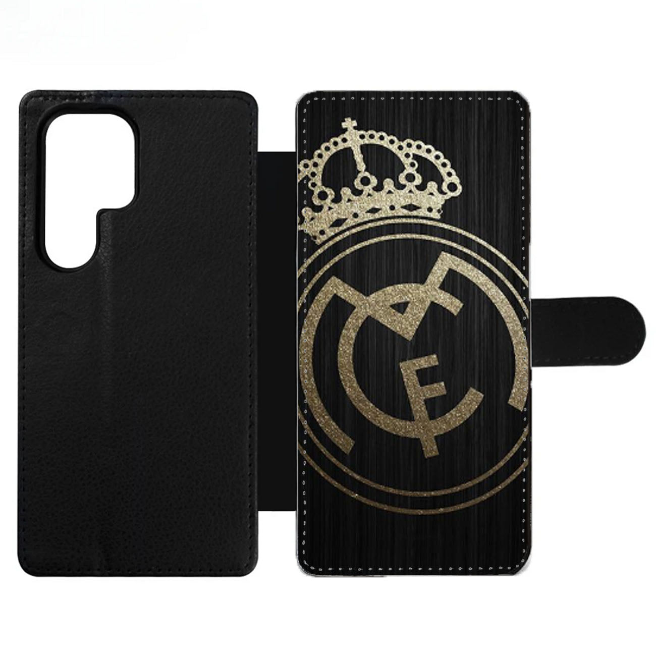 GOLD REAL MADRID LOGO Wallet Samsung Case