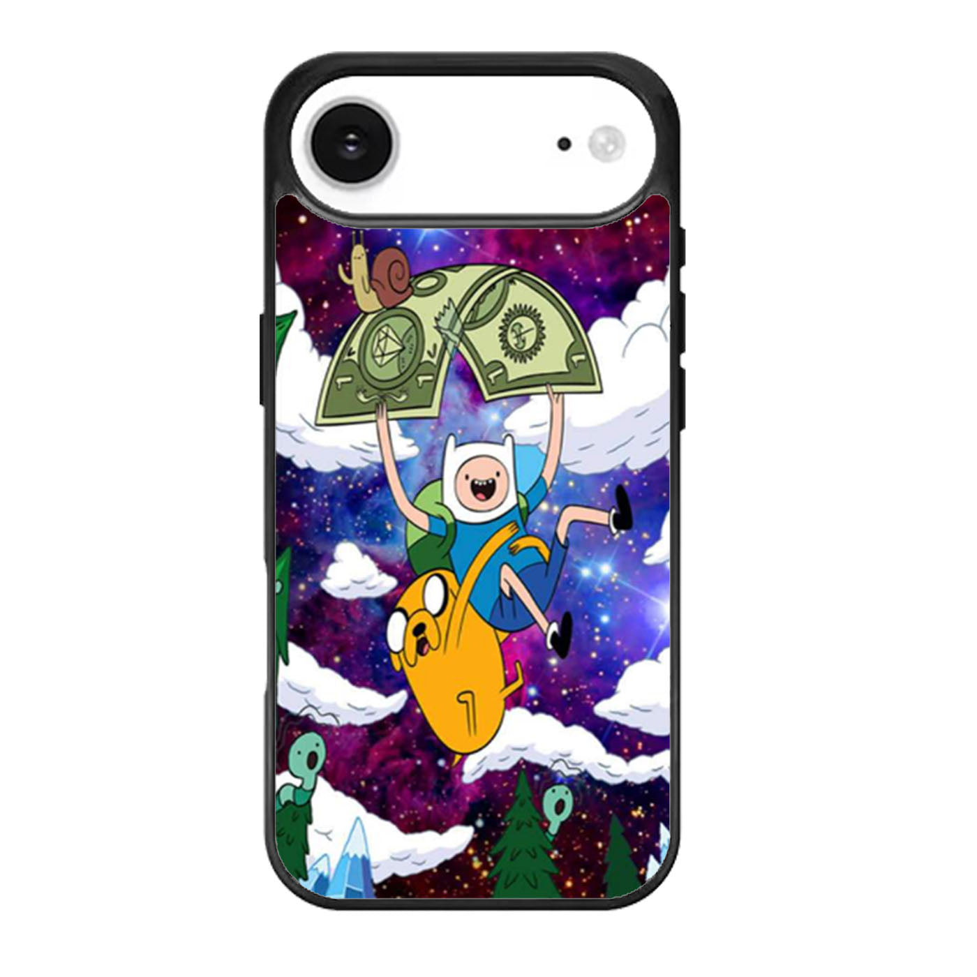 Galaxy Nebula Finn and Jake Five iPhone Air Case