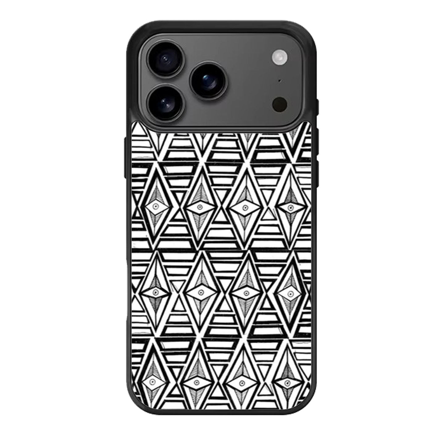 Geometric Aztec Eye Tribal Pattern iPhone 17 Pro Max Case