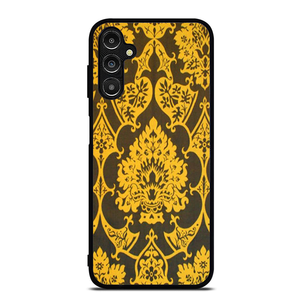 Gothic Black Gold Damask Pattern Samsung A16 Case