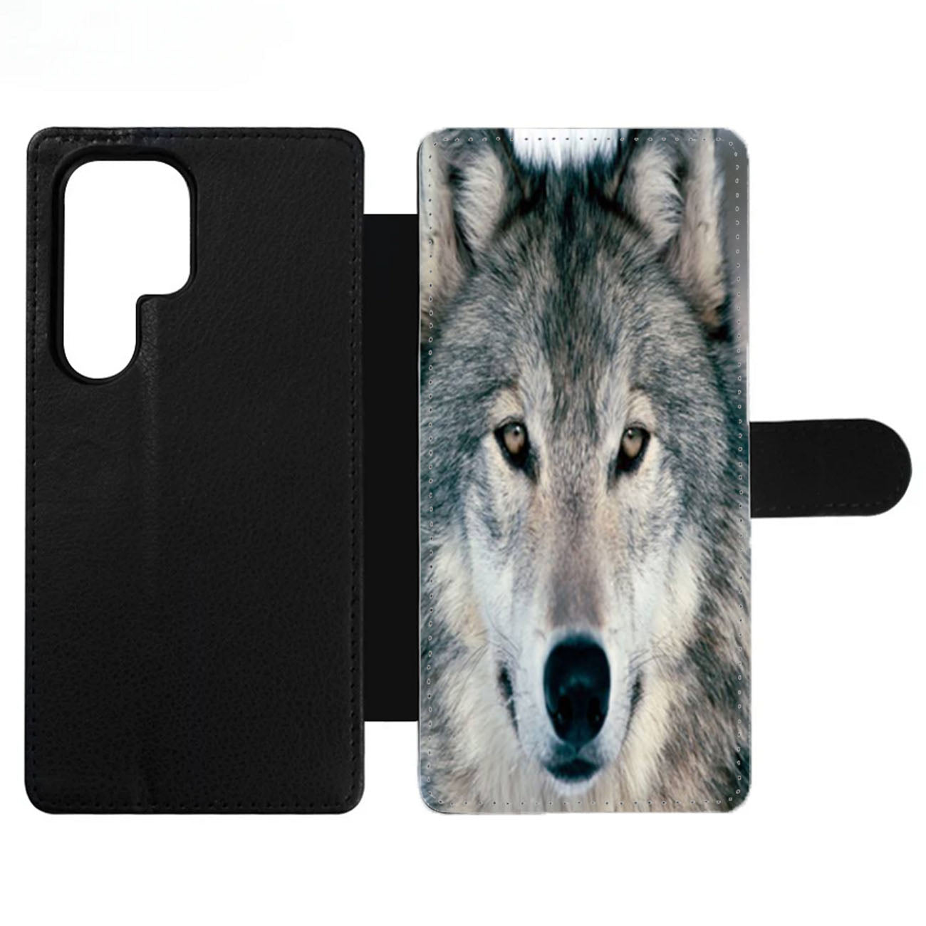 Gray Wolf Wallet Samsung Case
