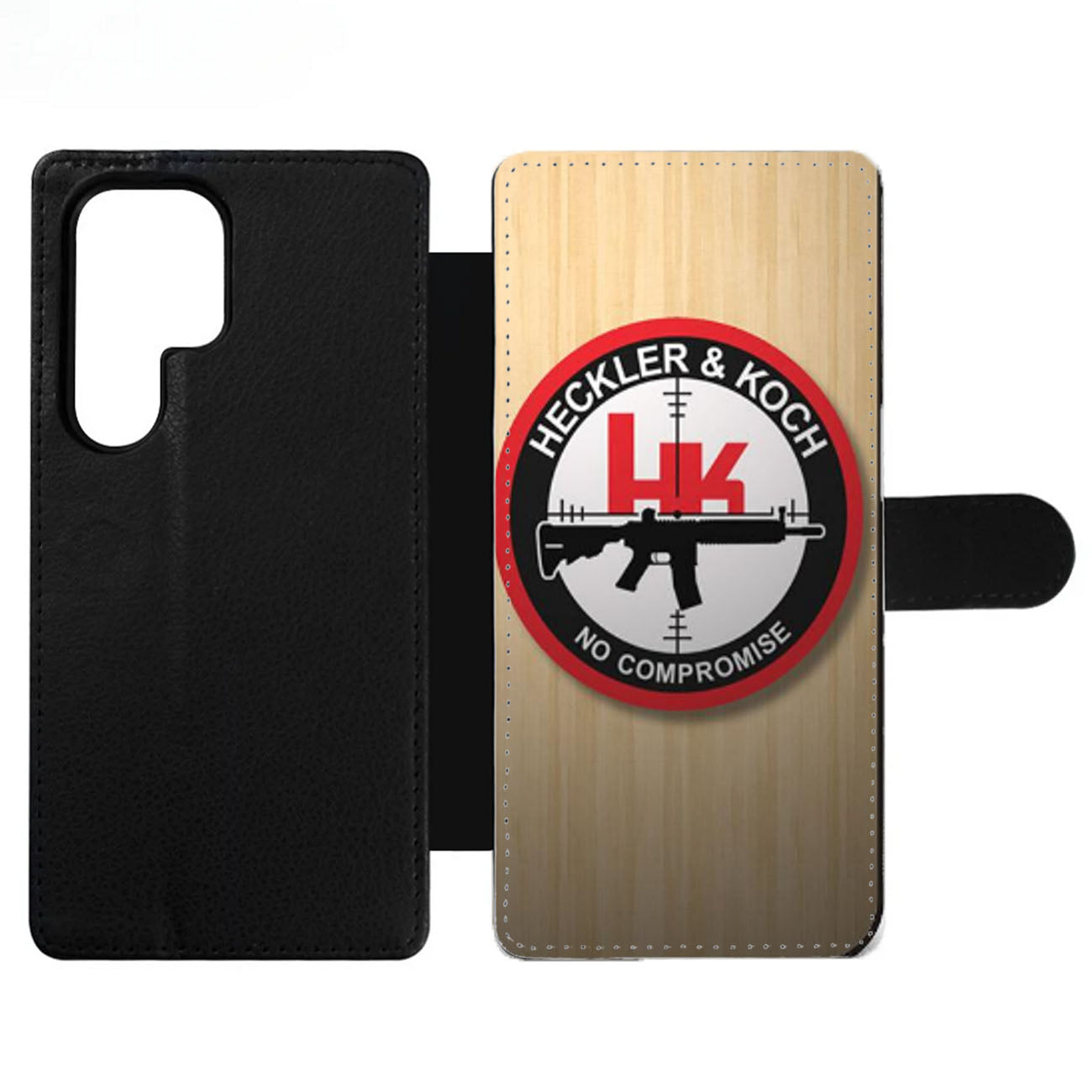 HECKLER AND KOCH WOODEN LOGO Wallet Samsung Case
