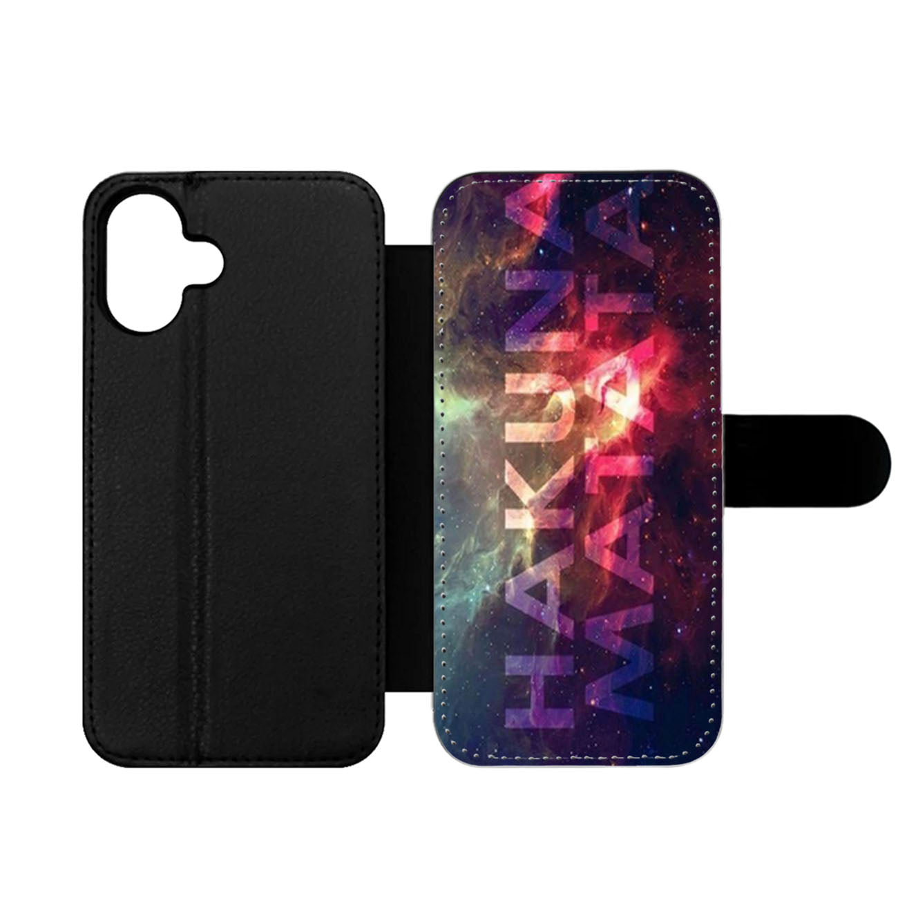 Hakuna Matata Galaxy Nebula Wallet iPhone Case