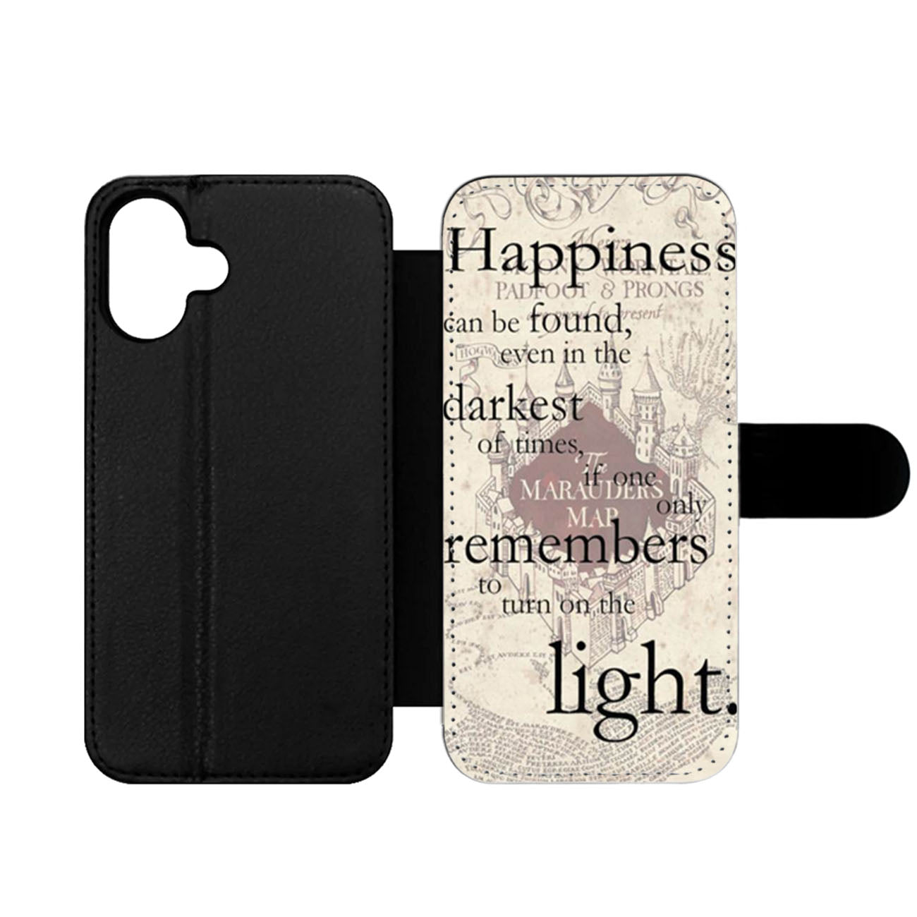 Happiness Quote Harry Potter Two Wallet iPhone Case
