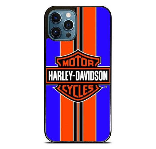 Harley Davidson Blue strip iPhone 12 Pro Max Case