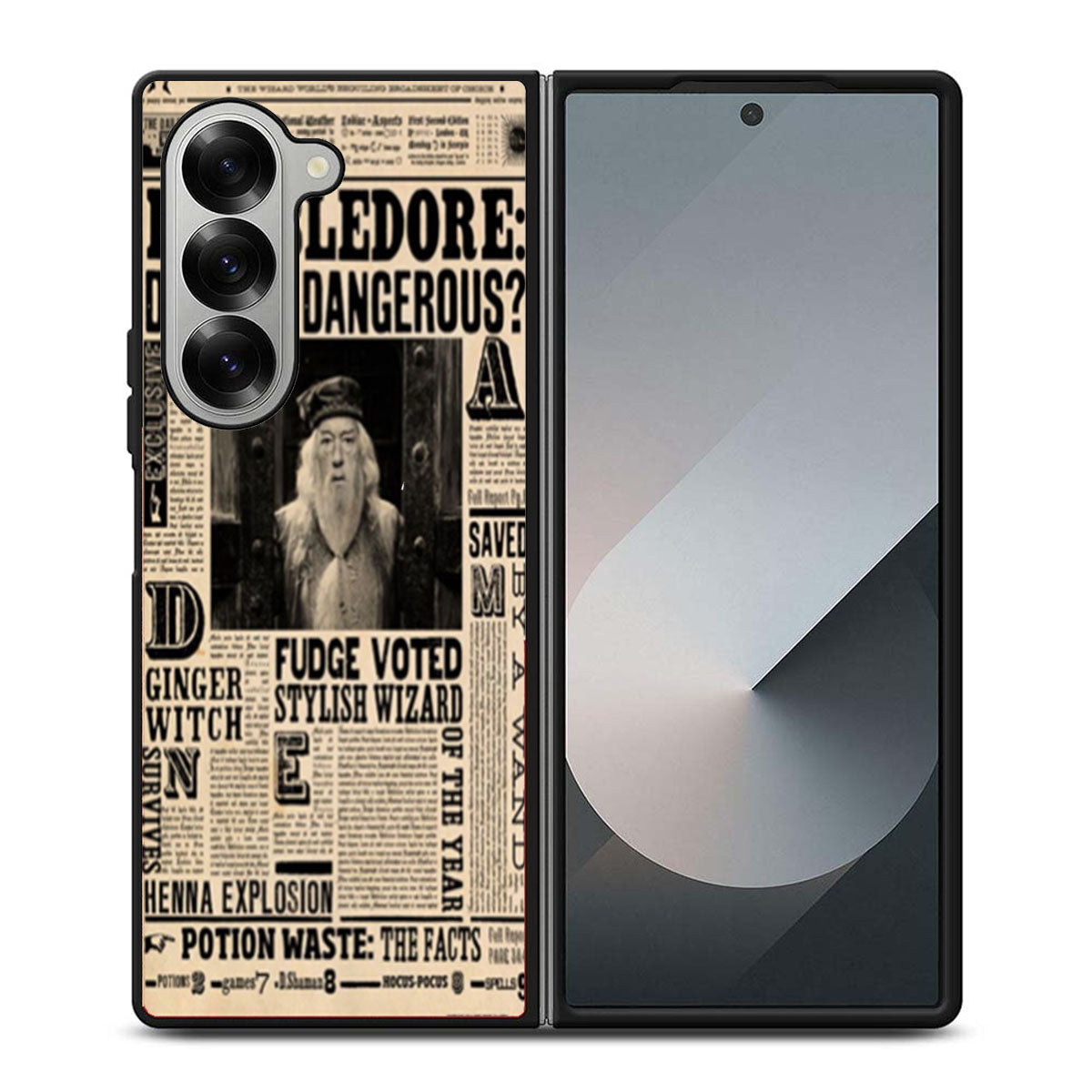 Harry Potter Daily Prophet Dumbledore Samsung Z Fold 6 Case