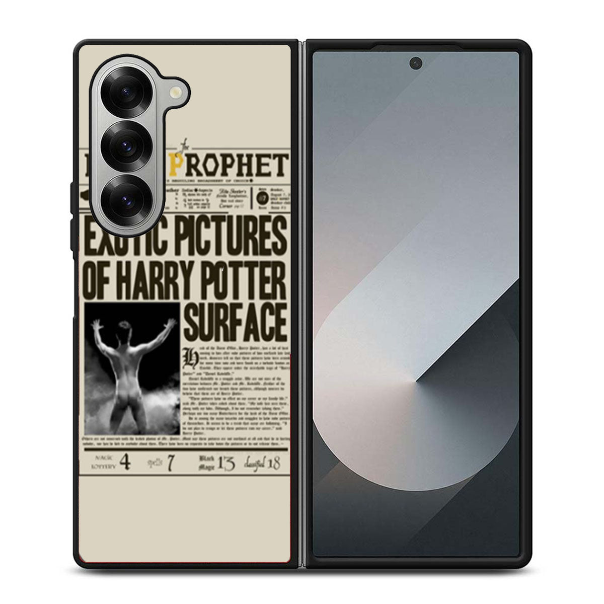 Harry Potter Daily Prophet Exotic Pictures Samsung Z Fold 6 Case