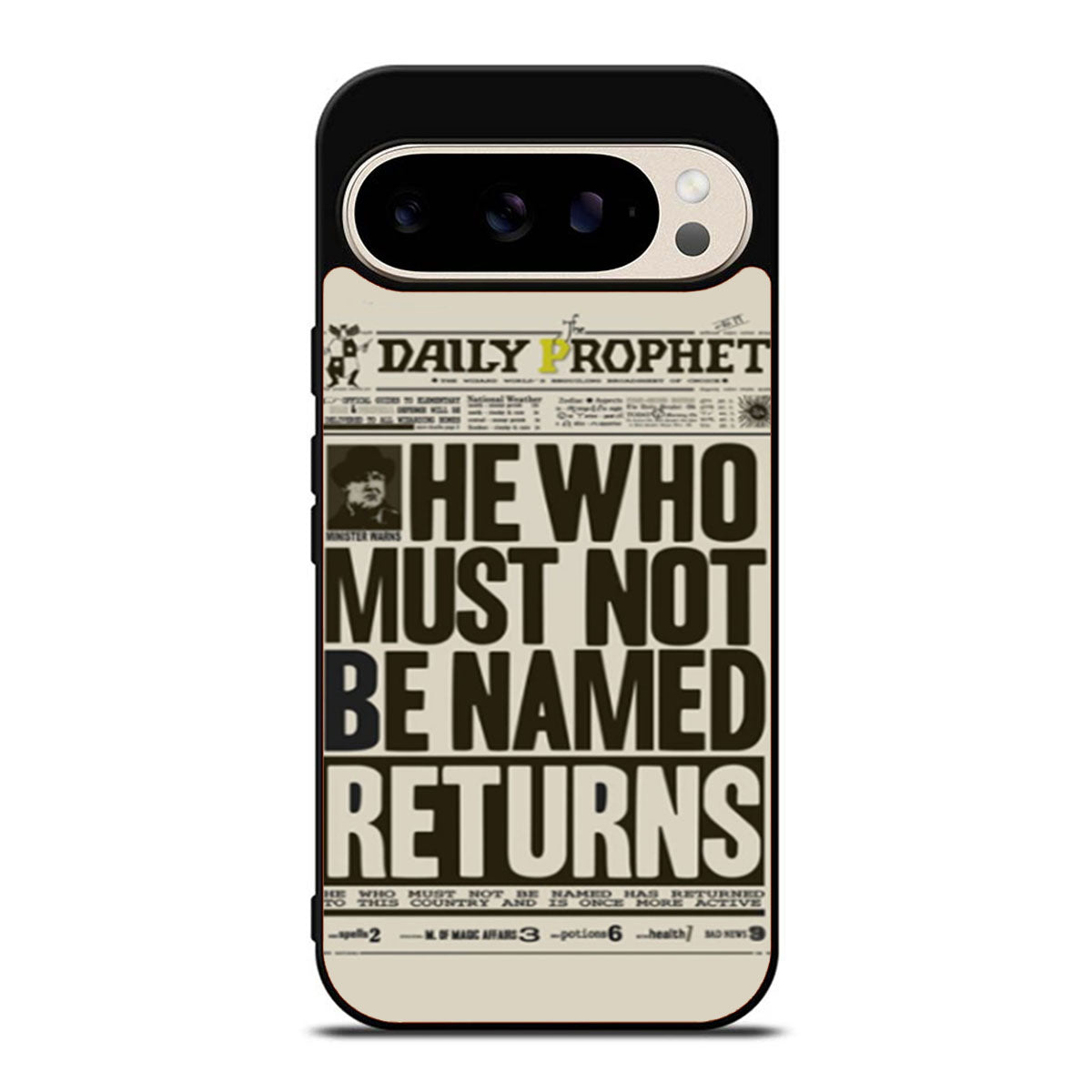 Harry Potter Daily Prophet Voldemort Returns Google Pixel 9 Pro Case