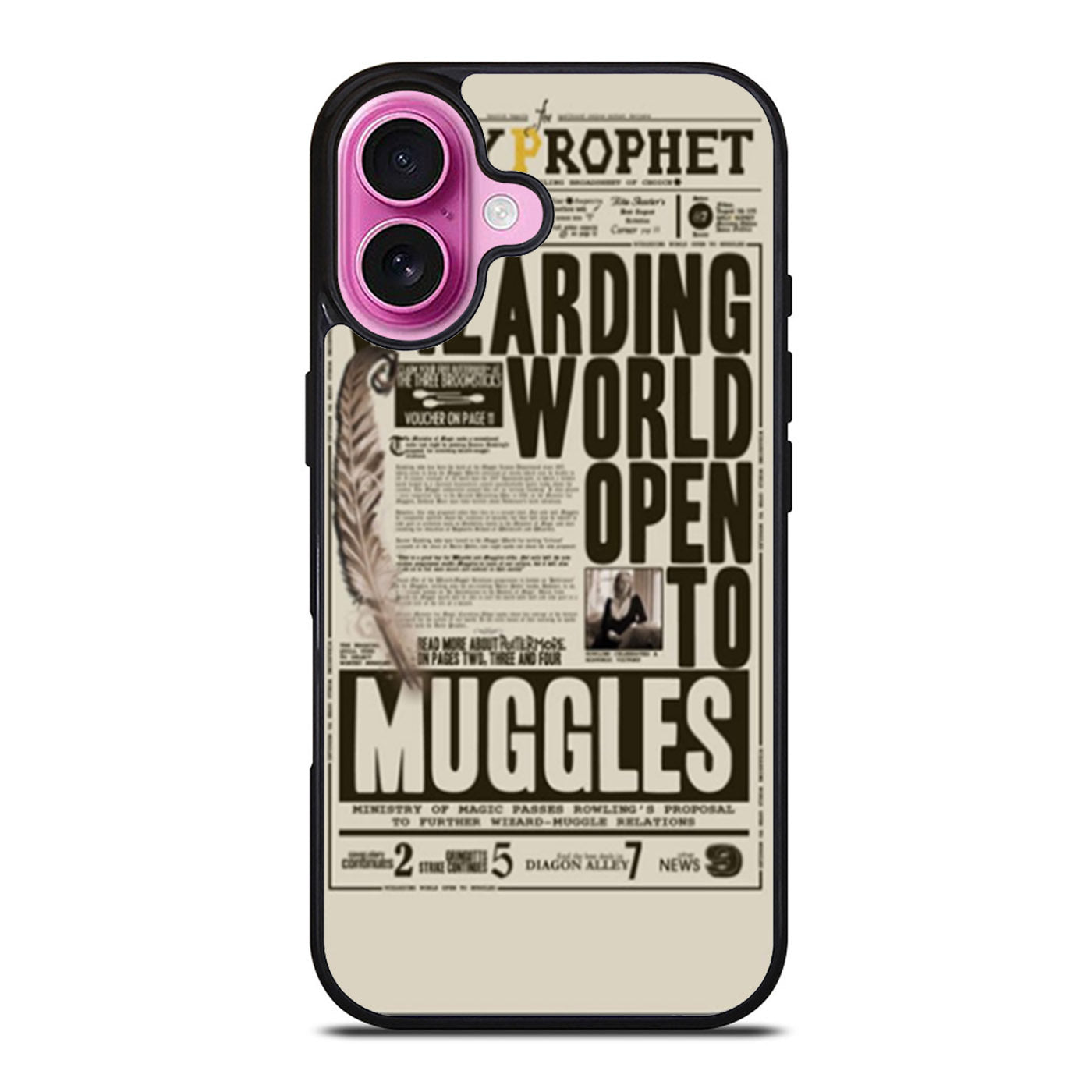 Harry Potter Daily Prophet Wizarding World Open Muggles iPhone Case Cover