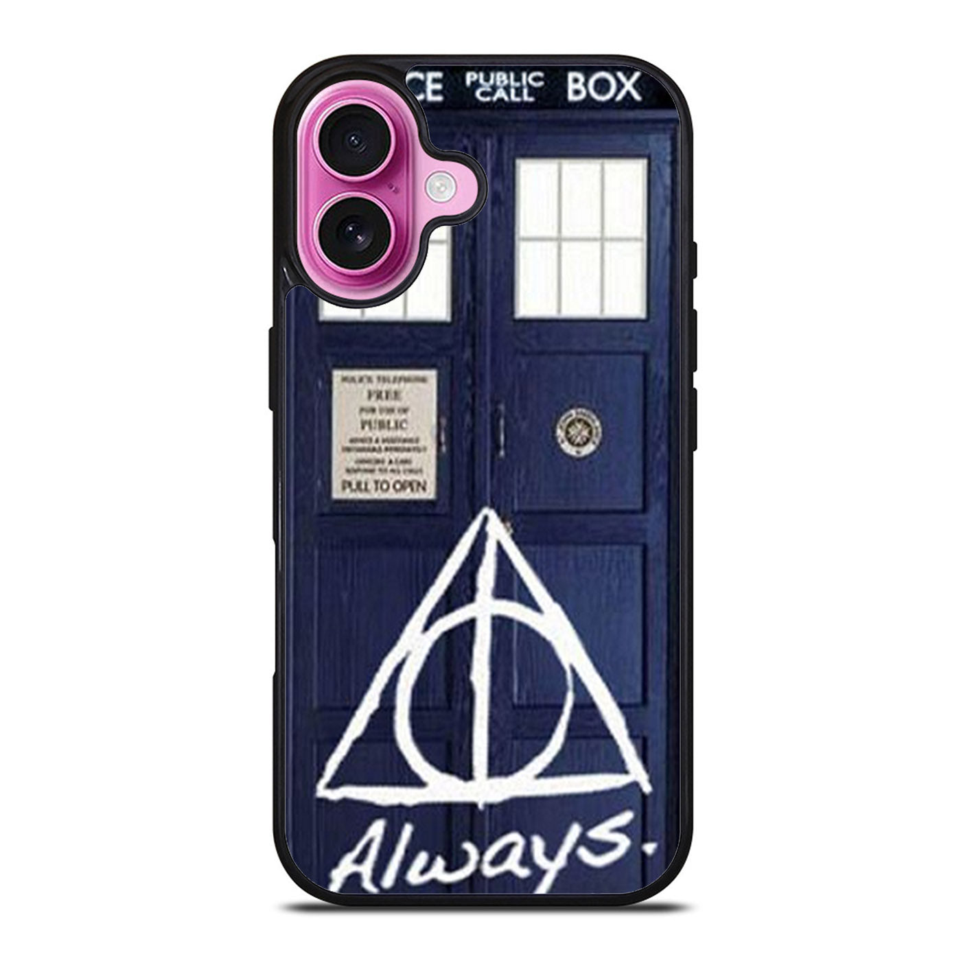 Harry Potter Deathly Hallows Tardis Police Box iPhone Case Cover