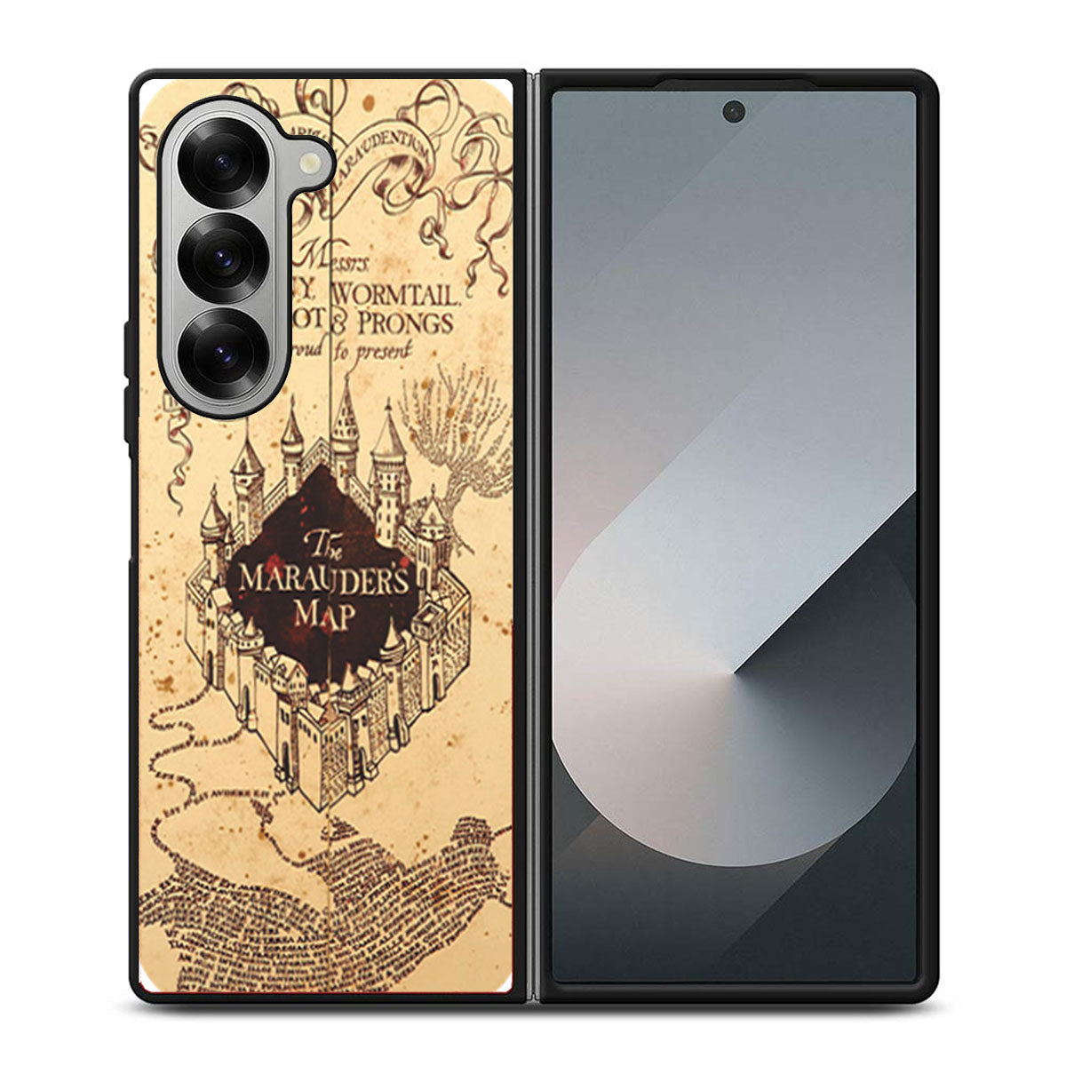 Harry Potter Inspired Marauders Map Samsung Z Fold 6 Case