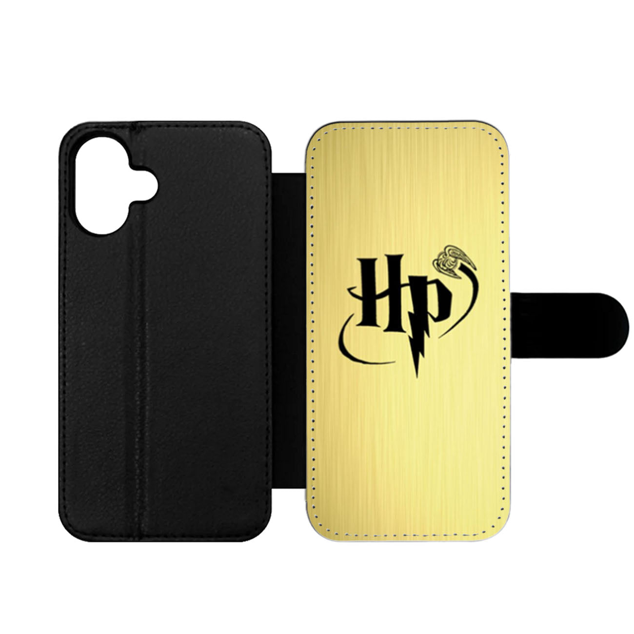 Harry Potter Logo Snitch Gold Wallet iPhone Case