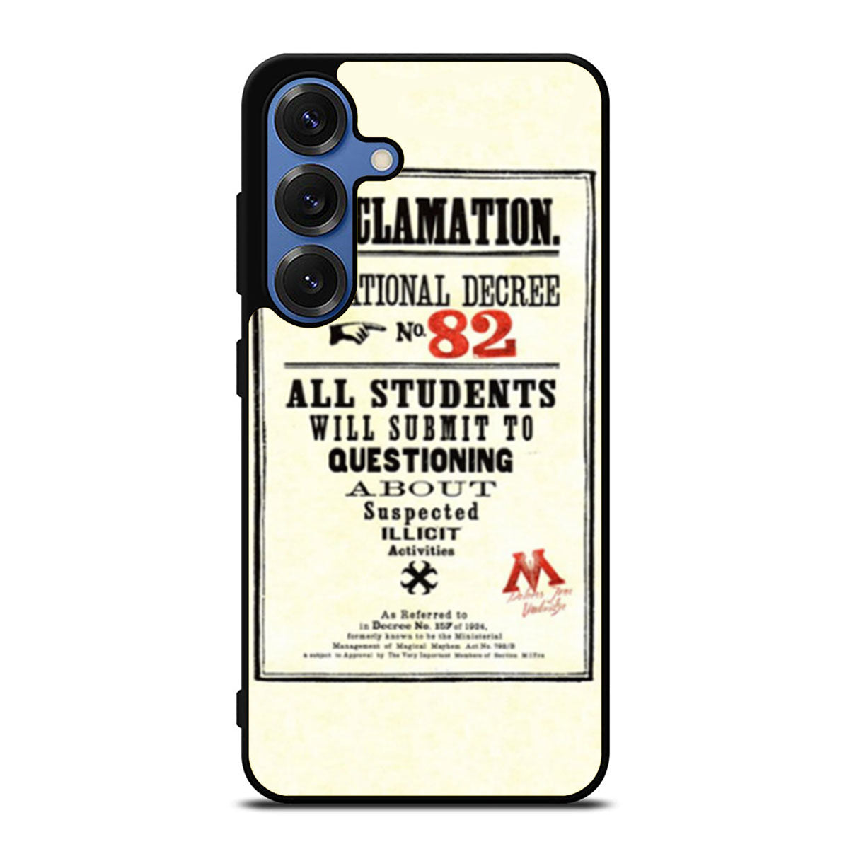 Harry Potter Proclamation Educational Decree Samsung S25 Ultra Case