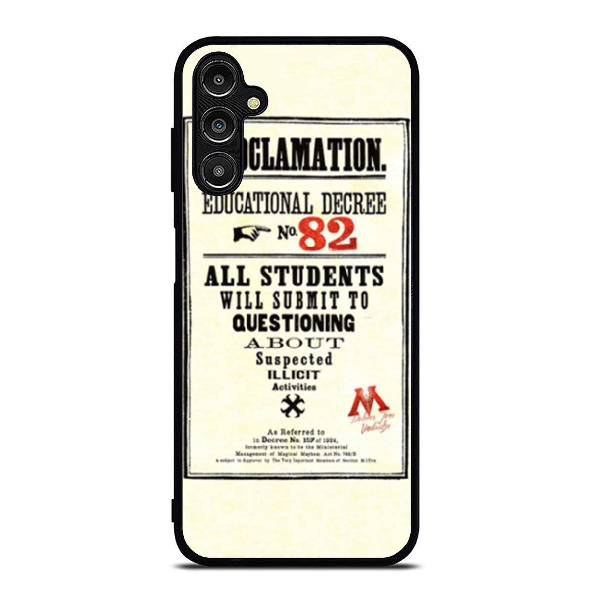 Harry Potter Proclamation Educational Decree Samsung A16 Case