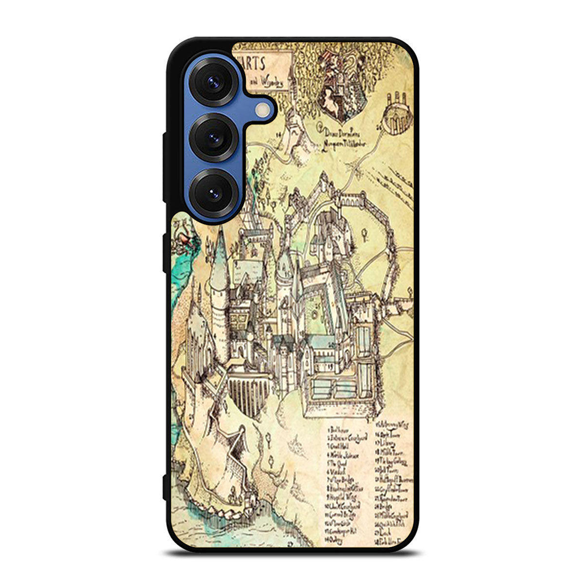 Hogwarts The Illustrated Map Samsung S25 Ultra Case